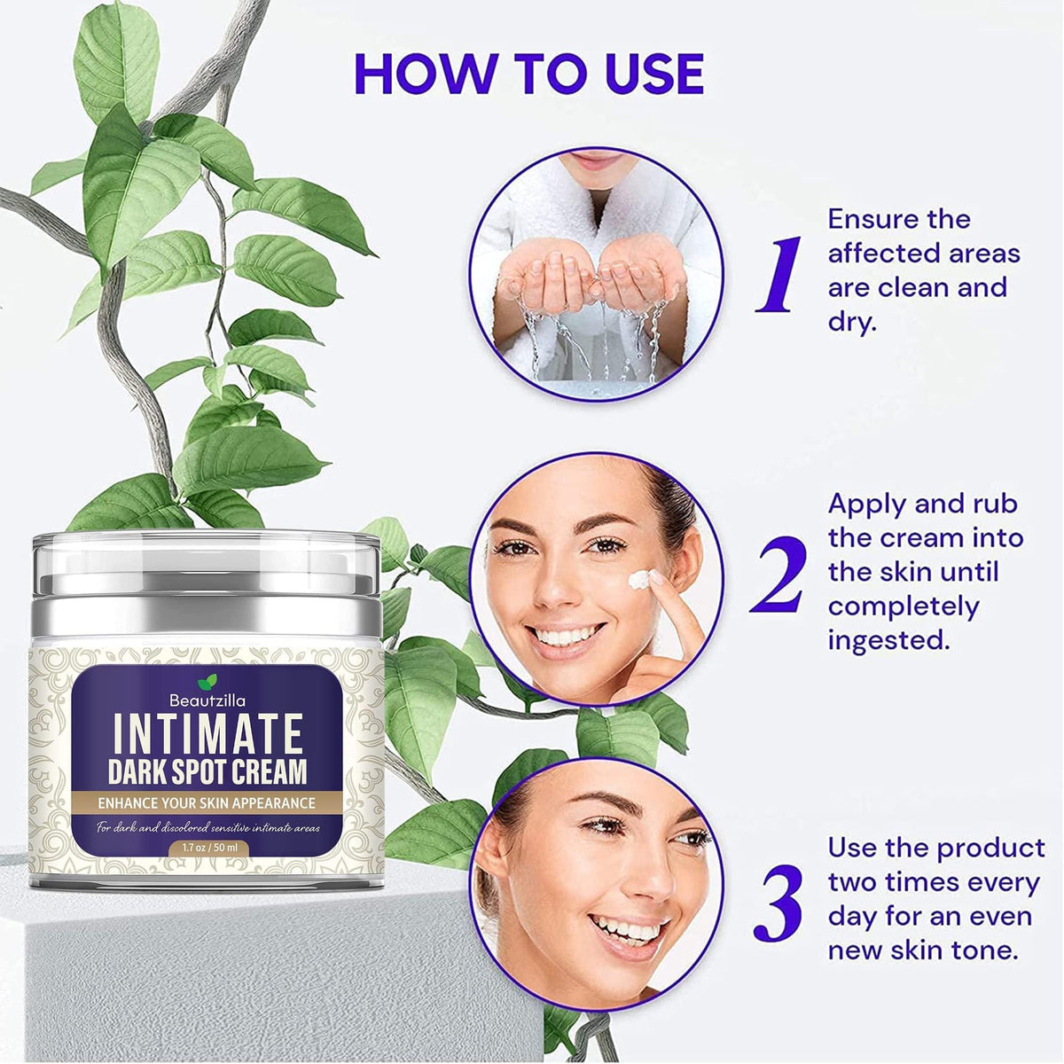 Beautzilla ingredients label close-up showing gentle, additive-free formulation