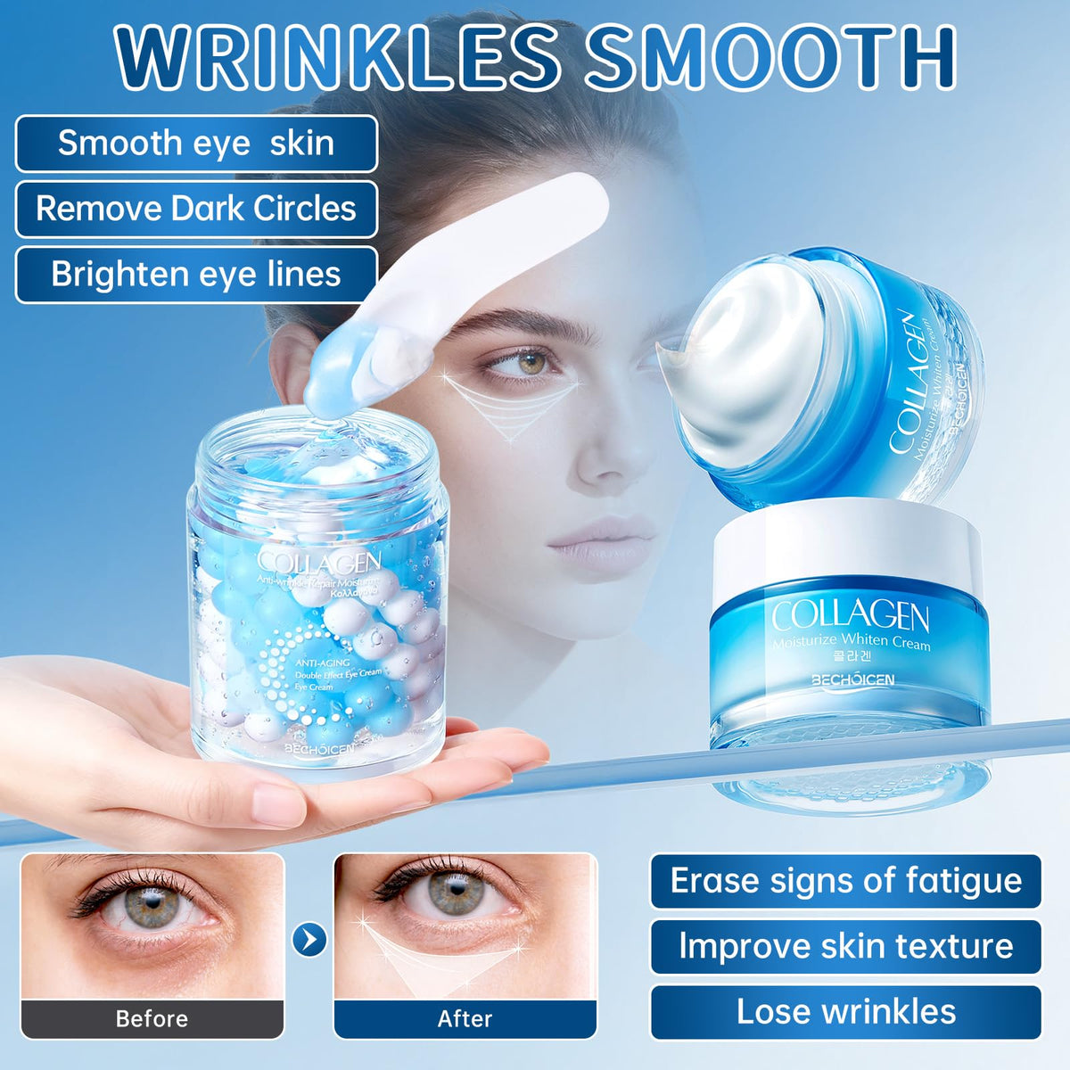 BECHOICEN toner pouring action demonstrating fluid consistency benefit: prepares skin for products
