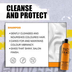 Bed Head bottle on bathroom shelf illustrating daily use and routine-ready benefit