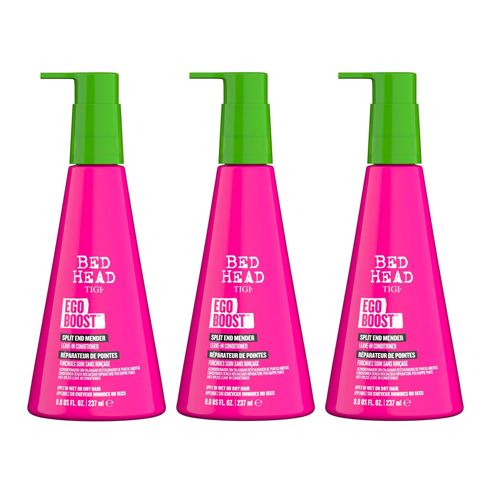 Bed Head Ego Boost front packaging showing label and size benefits