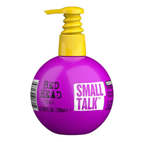 Bed Head Small Talk front bottle shot showing label and travel size benefit