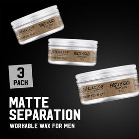 Bed Head TIGI close-up of wax texture highlighting easy-to-work consistency