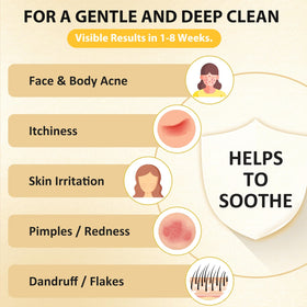Bee & Flower ingredients label highlighting sulfur and organic patchouli benefits