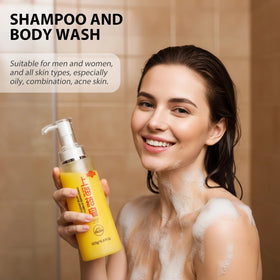 Bee & Flower shampooing scalp to show soothing action on flakes and bumps