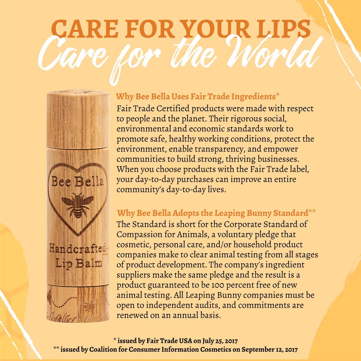 Bee Bella used outdoors on lips demonstrating wind protection benefit