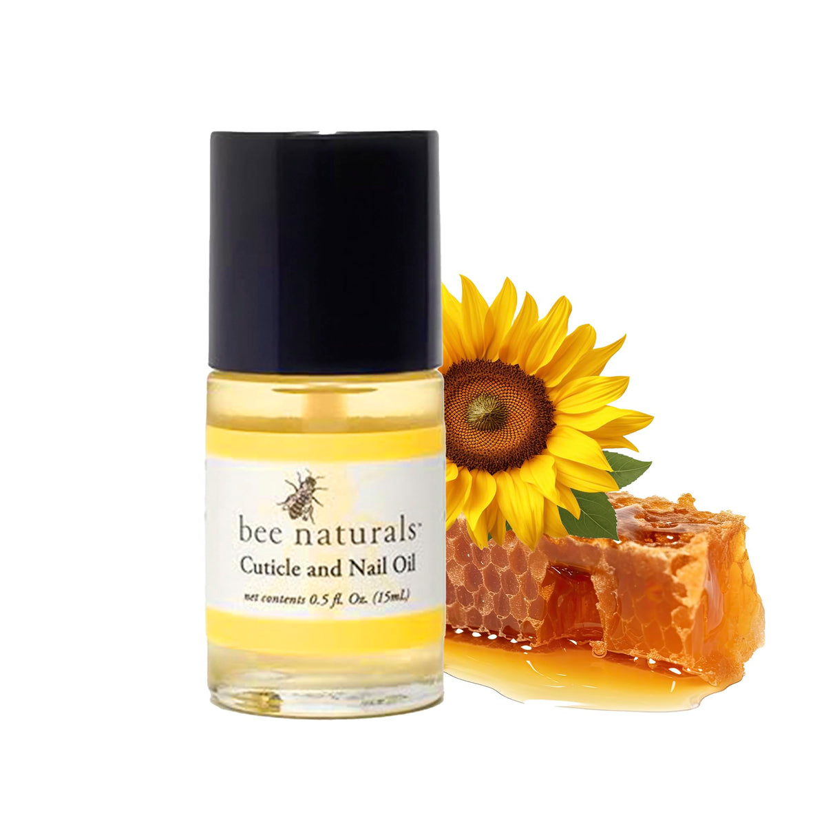 Bee Naturals front bottle label showing ingredients and travel size benefit