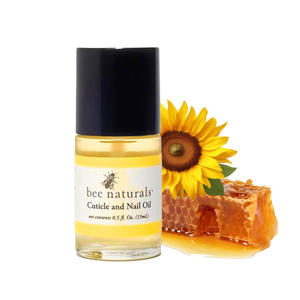 Bee Naturals front bottle label showing ingredients and travel size benefit