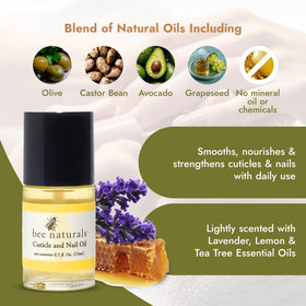 Bee Naturals oil droplet texture close-up highlighting rich moisturizing benefit