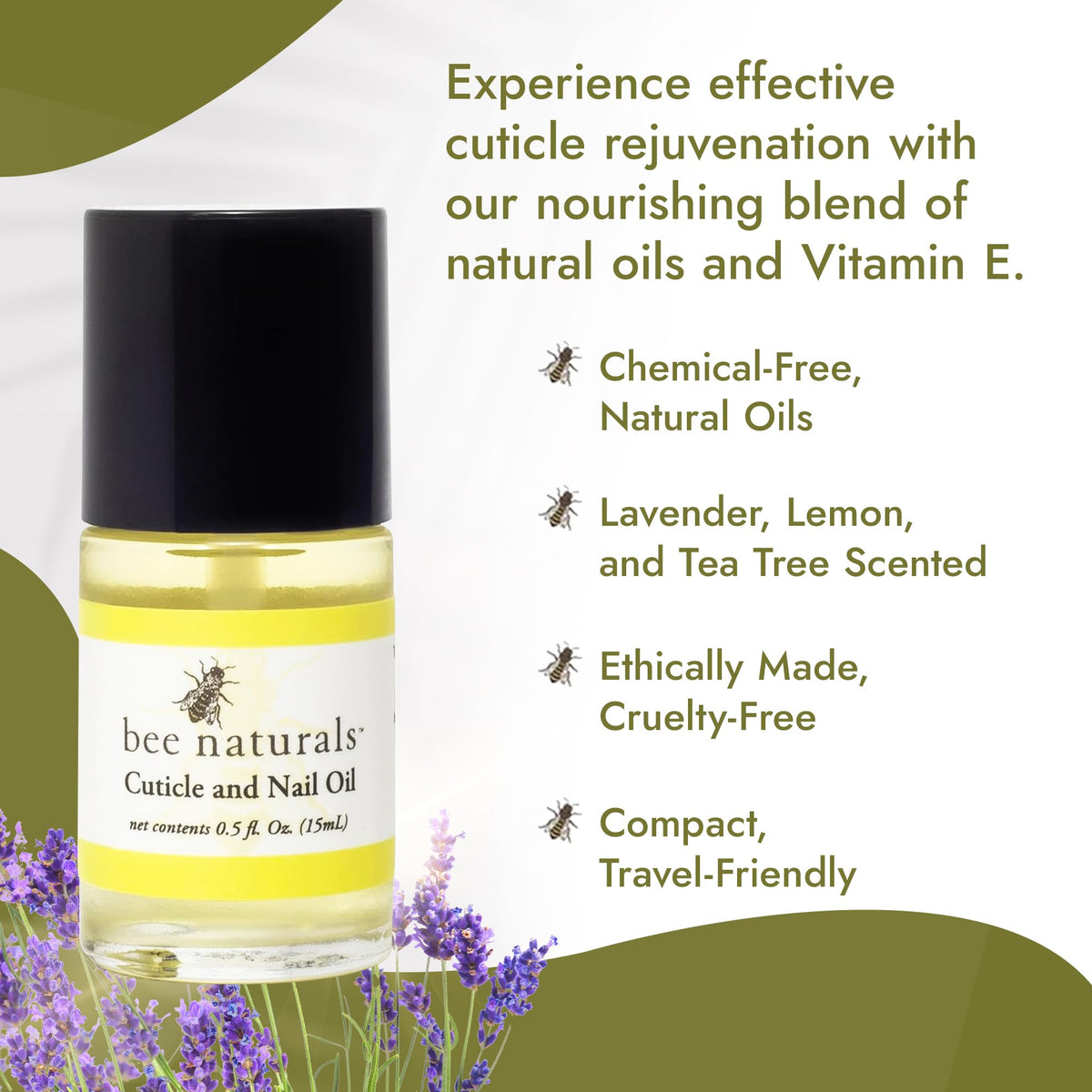 Bee Naturals pen held in hand demonstrating pocket-sized portability
