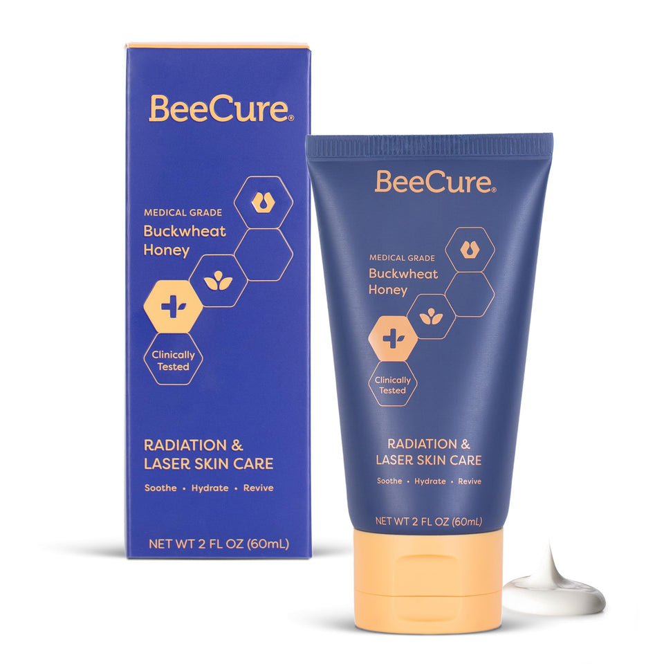 BeeCure front packaging showing 2 fl oz tube and calming benefits