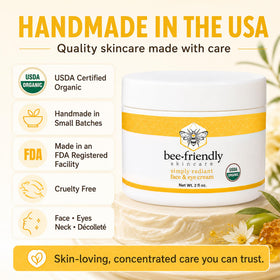 BeeFriendly gentle tap around eye area showing delicate hydration benefit