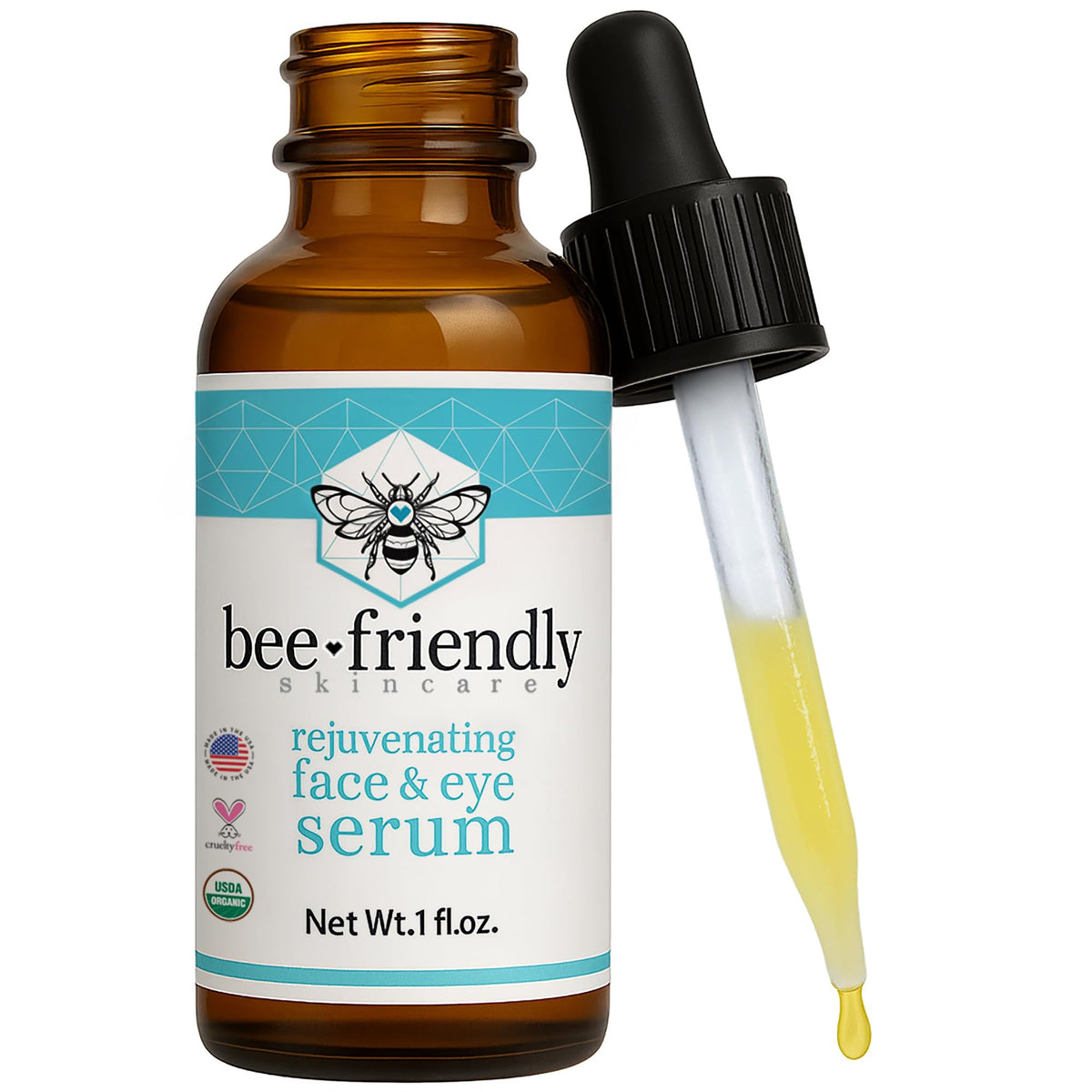 BeeFriendly front bottle view showing clean organic packaging and purity