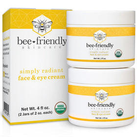 BeeFriendly front jar view showcasing packaging and organic moisturizer benefits
