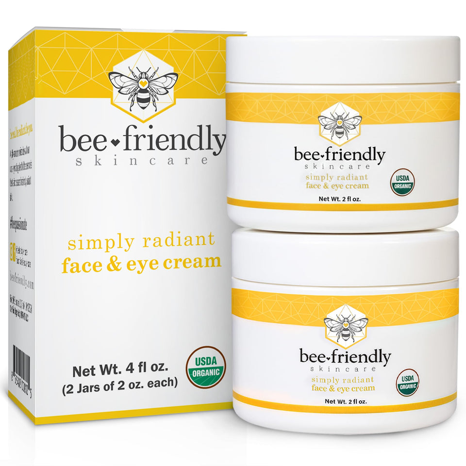 BeeFriendly front jar view showcasing packaging and organic moisturizer benefits
