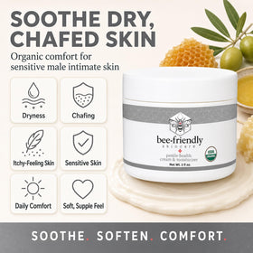 BeeFriendly beeswax and pollen close-up showing natural barrier-supporting ingredients