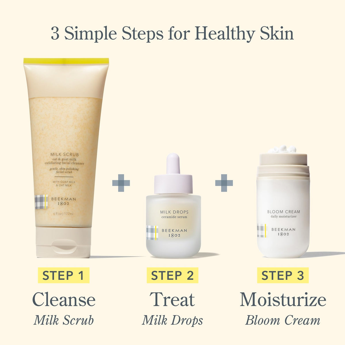 Beekman 1802 placed by a sink in a bathroom setting showing daily routine use