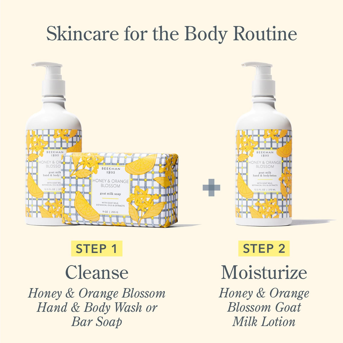 Beekman 1802 on bathroom shelf in lifestyle setting suggesting daily routine integration