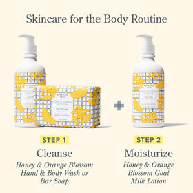 Beekman 1802 on bathroom shelf in lifestyle setting suggesting daily routine integration