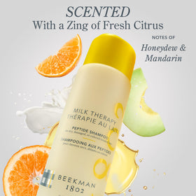 Beekman 1802 creamy lather texture demonstrating gentle hydration and shine