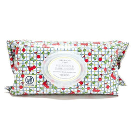 Beekman 1802 front tub showing packaging and Pistachio Dark Cherry scent benefit
