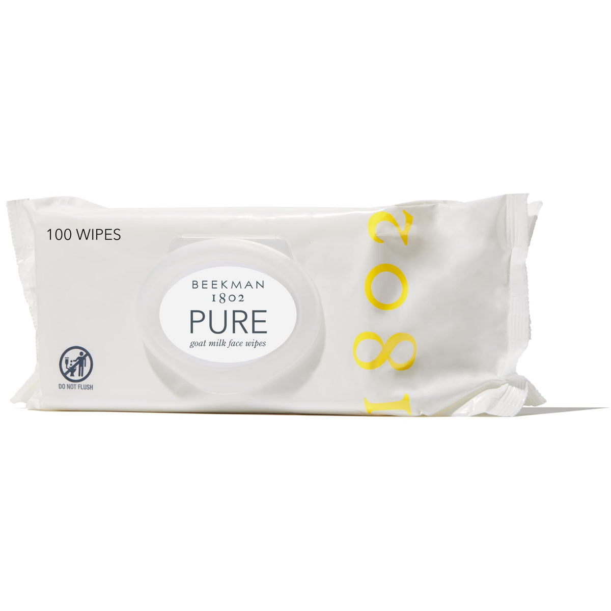 Beekman 1802 front tub showing fragrance-free 100 count packaging and convenience