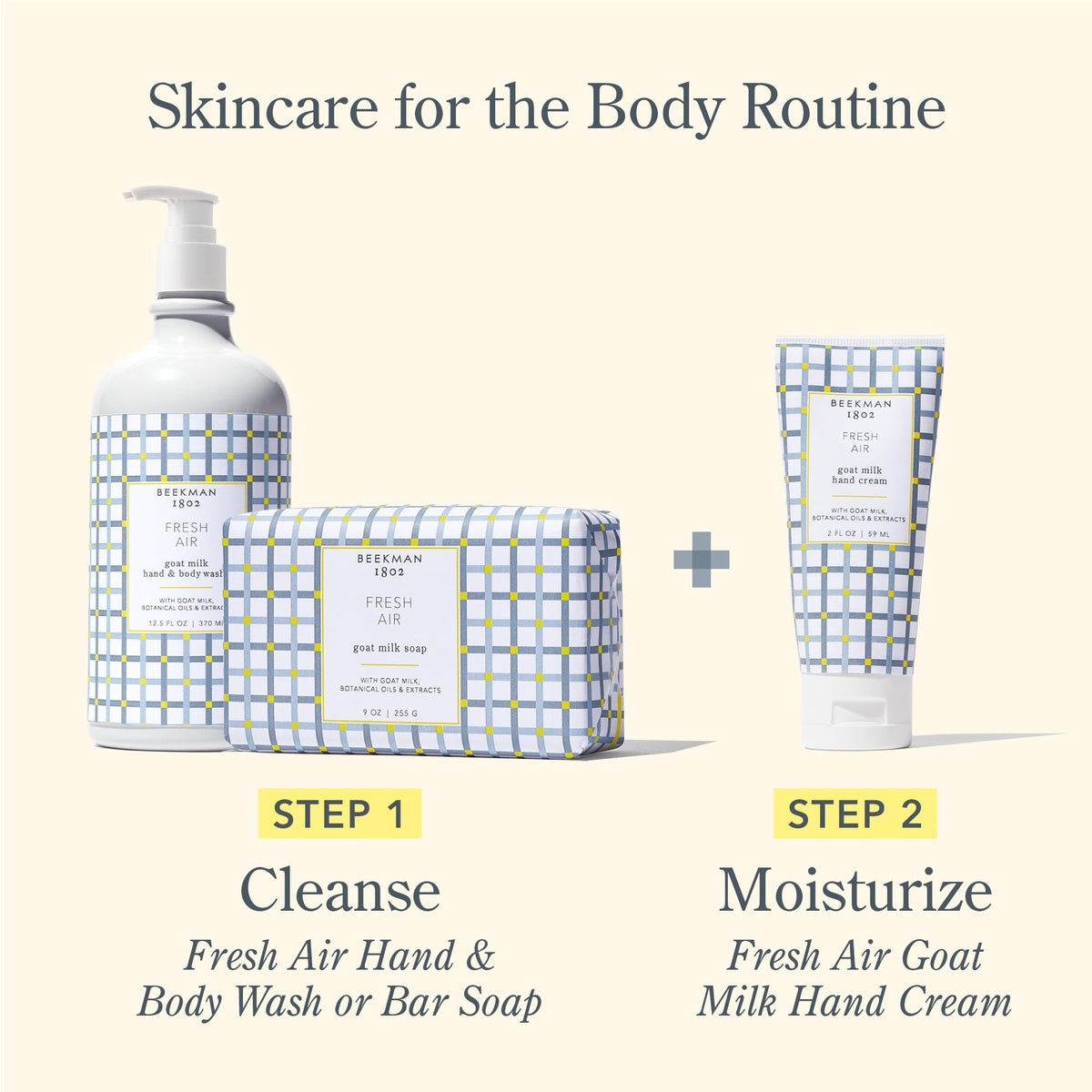 Beekman 1802 ingredient label highlighting clean, gentle formulation