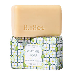 Beekman 1802 front packaging showing glacial mint eucalyptus scent and benefits