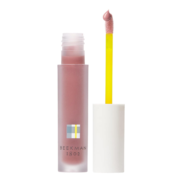 Beekman 1802 front packaging showing clear lip oil benefits