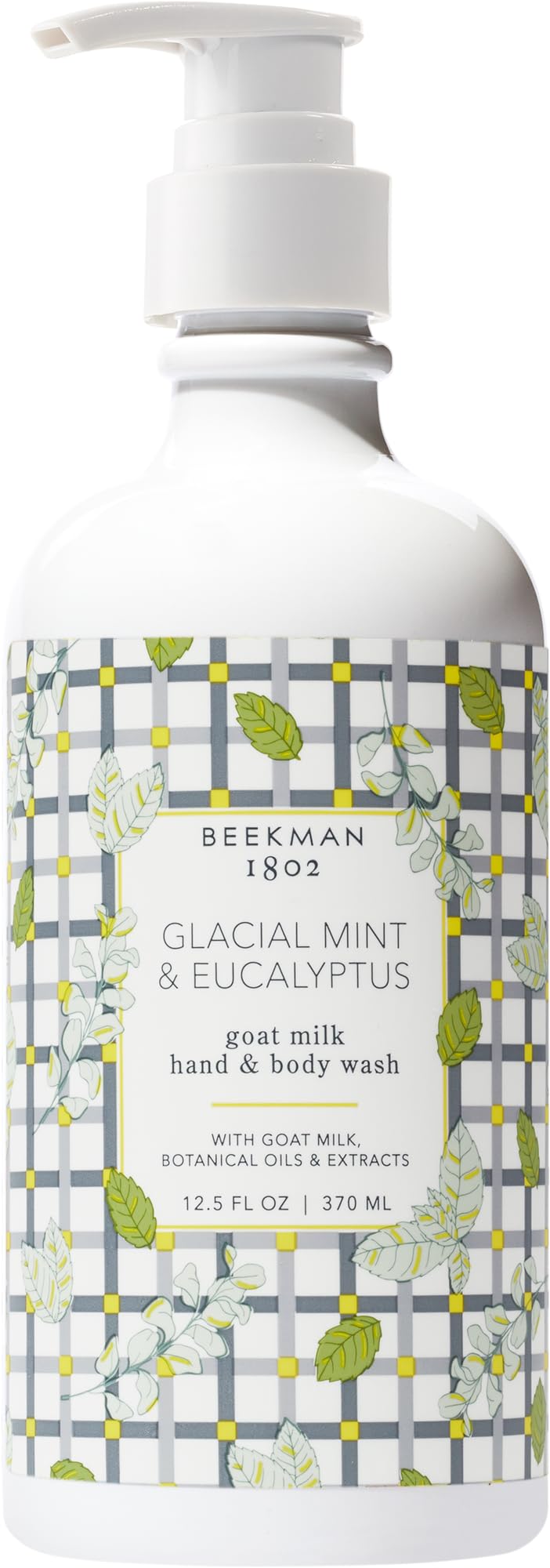 Beekman 1802 front pump bottle showing product for daily hydration