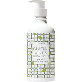 Beekman 1802 front packaging showing glacial mint eucalyptus and pump