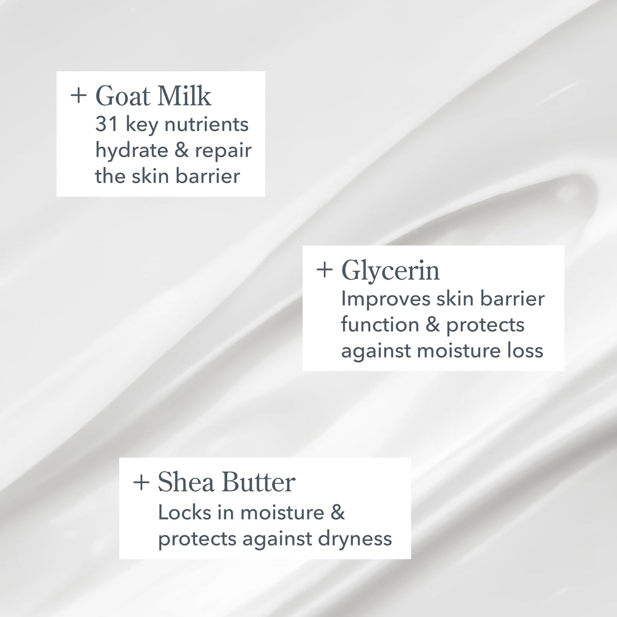 Beekman 1802 open tube texture displaying creamy goat milk formula for hydration