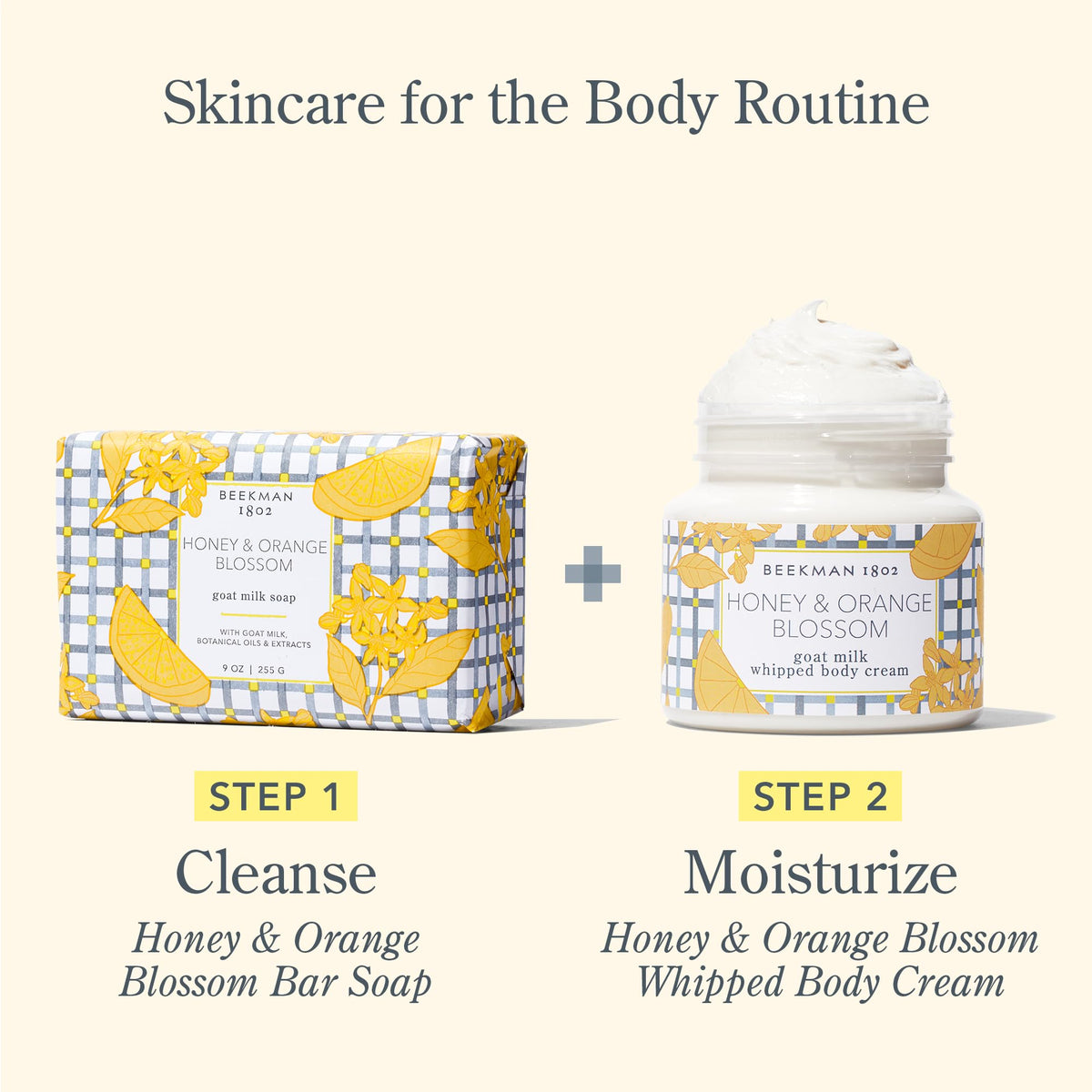 Beekman 1802 jar staged in bathroom lifestyle scene demonstrating daily ritual benefit