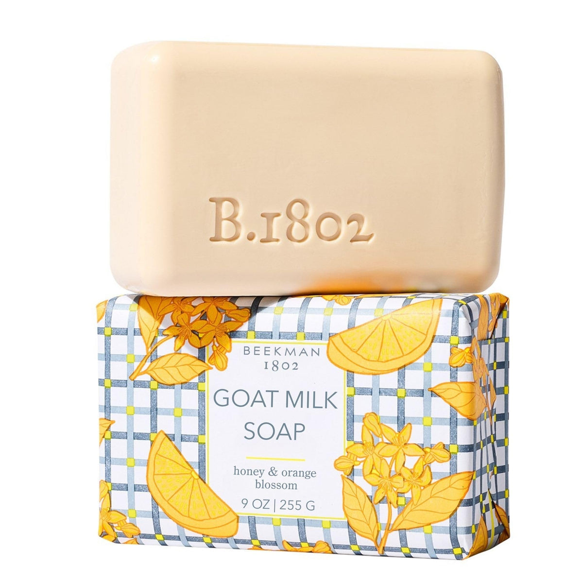 Beekman 1802 front packaging showing honey and orange blossom scent benefits