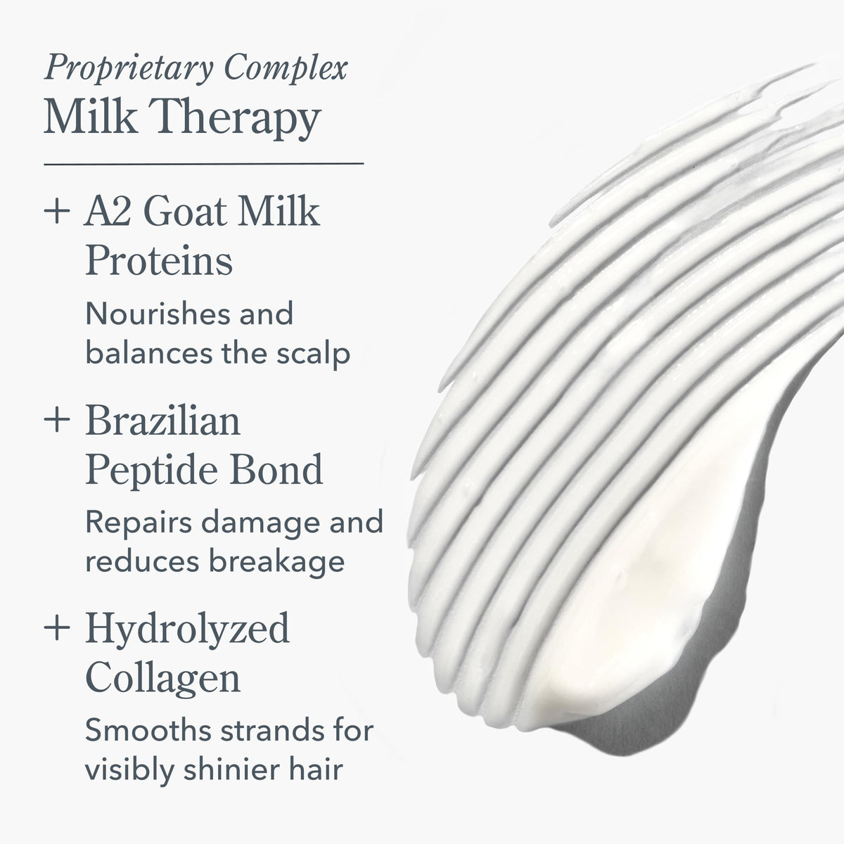 Beekman 1802 ingredient label highlighting goat milk peptide collagen blend