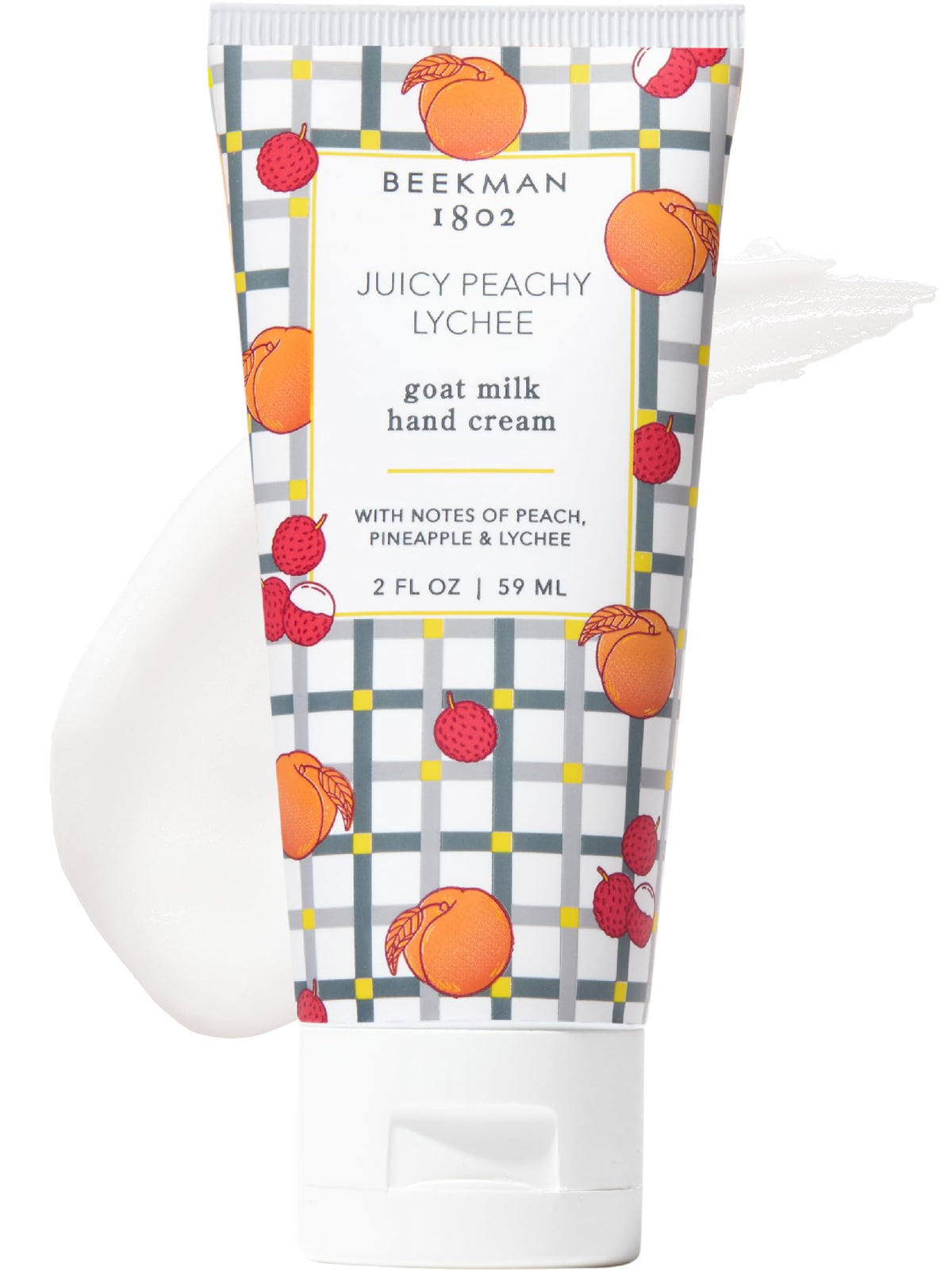Beekman 1802 front tube showing product branding and scent — easy grab