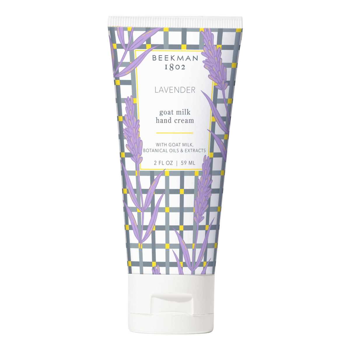 Beekman 1802 front packaging showing lavender hand cream and benefits