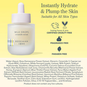 Beekman 1802 bottle styled with natural elements showing gentle formulation benefit