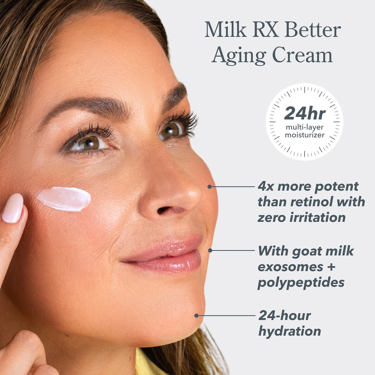 Beekman 1802 cream texture close-up showing smooth absorbent finish