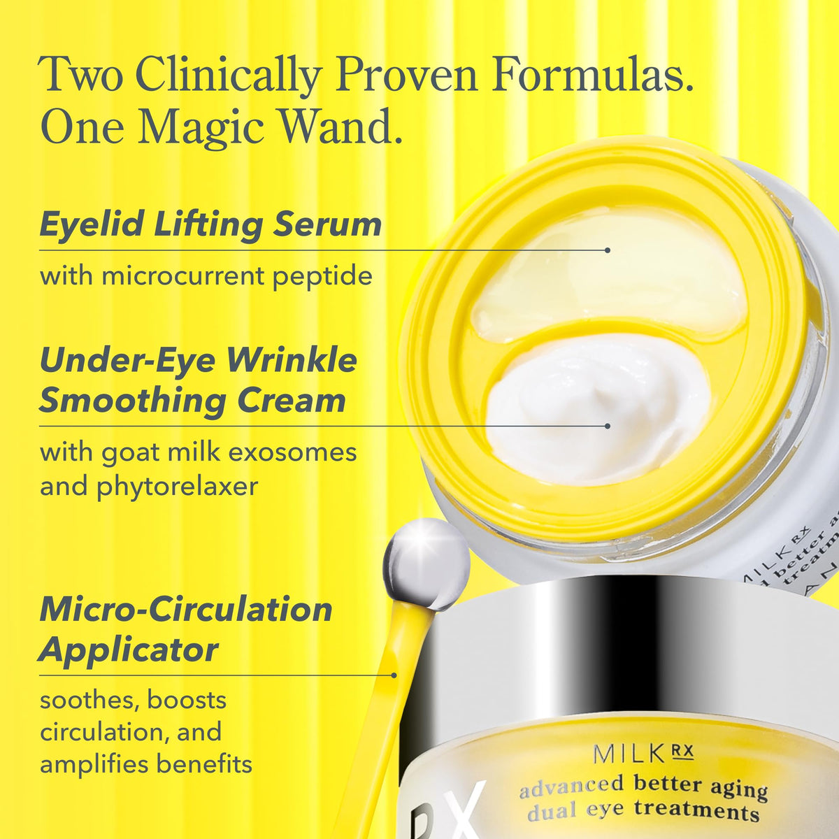 Beekman 1802 dropper dispensing eyelid lift serum demonstrating controlled application