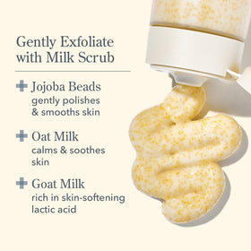 Beekman 1802 pump dispensing creamy wash showing smooth lather benefit