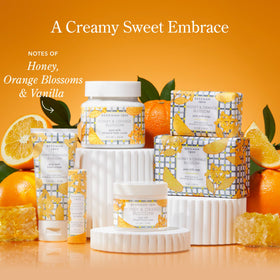 Beekman 1802 shea butter and jojoba oil ingredient arrangement highlighting nourishment