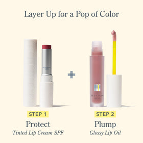 Beekman 1802 close-up of lips with clear shine and smoother appearance