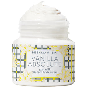 Beekman 1802 front jar showing Vanilla Absolute label and benefits