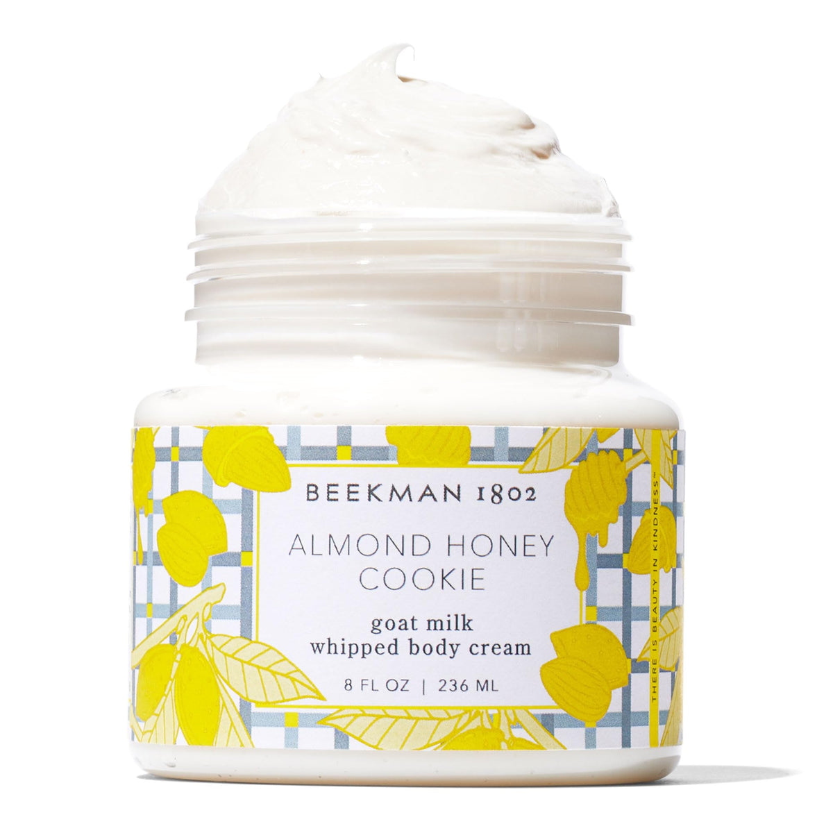Beekman 1802 jar front view showing product and easy access hydration