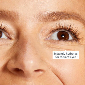 Beekman 1802 application demo applying small pea-sized amount to under-eye for targeted care