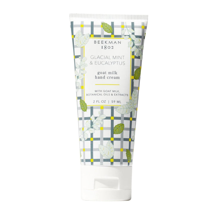 Beekman 1802 front packaging showing 2 oz hand cream and brand benefits