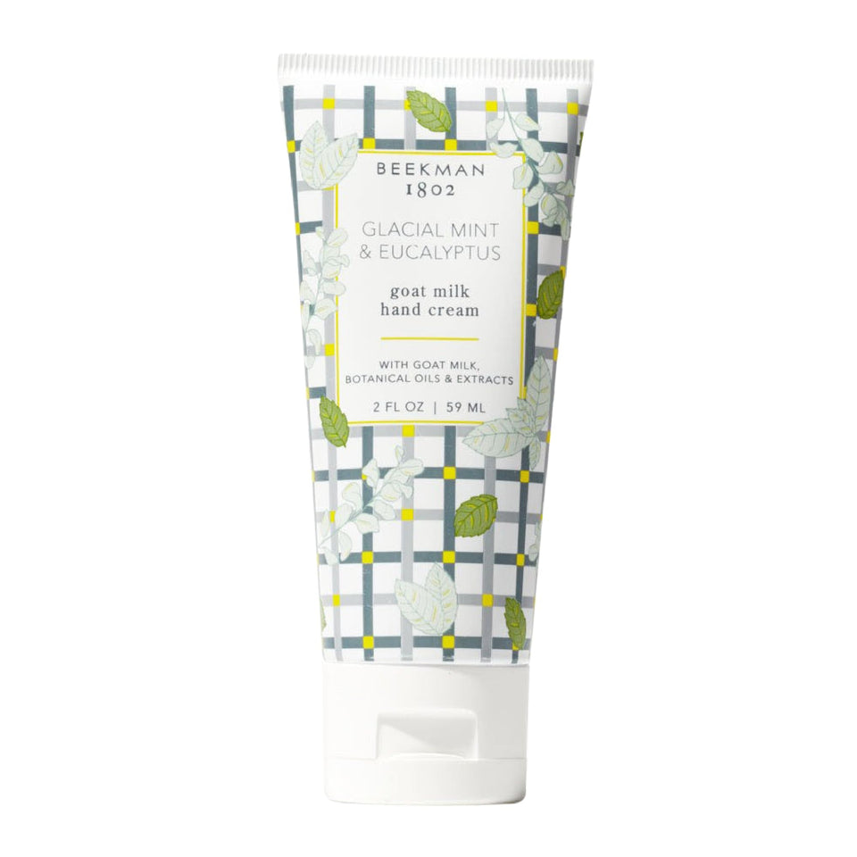 Beekman 1802 front packaging showing 2 oz hand cream and brand benefits
