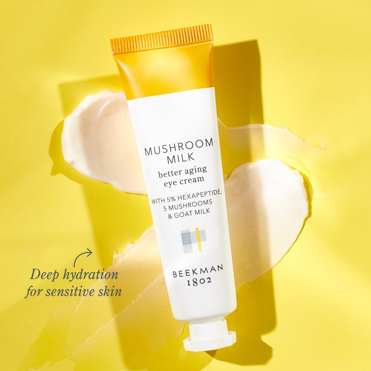 Beekman 1802 close-up of creamy texture highlighting rich hydration and smooth finish