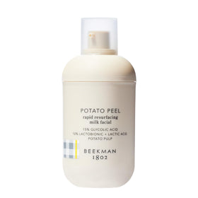 Beekman 1802 front bottle shot showing fragrance-free peel and size benefit