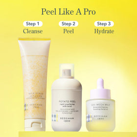 Beekman 1802 at-home night routine scene illustrating simple evening resurfacing step